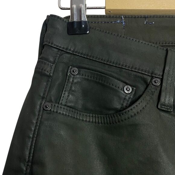 AG Adriano Goldschmied Prima Pants Womens 29x32 (Tag 27) Green Faux Leather NEW - Picture 6 of 10